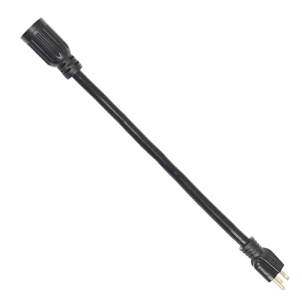 Superior Electric Plug Adapter, STW, L5-20R, 5-15P, 1 ft., Black SE1532 - main